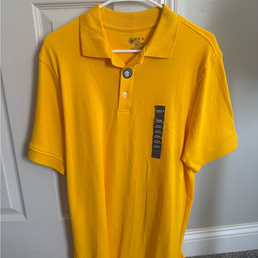 Boca Classic Men's Bright Yellow Polo Shirt